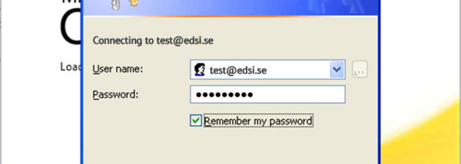 MS Outlook Password Dialog